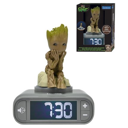 Budilka s 3D nočno lučko Groot