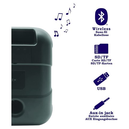 Drahtloser Bluetooth-Lautsprecher iParty mit Mikrofon
