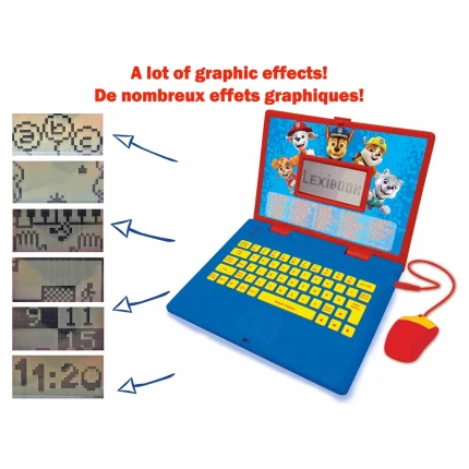 Francúzsko-anglický vzdelávací notebook - Labková patrola