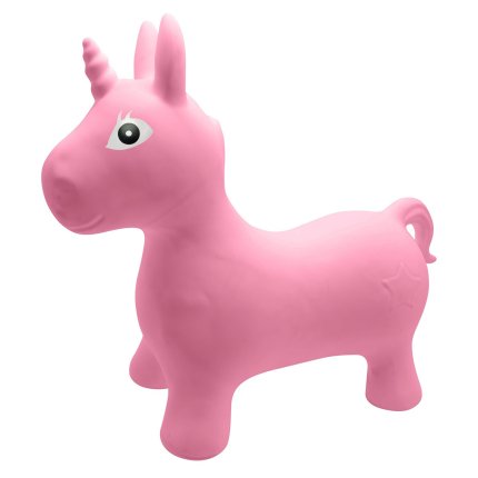 Unicorno gonfiabile saltellante in peluche