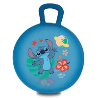 Nafukovacia skákacia lopta so svetelnými efektmi 45 cm tmavomodrá - Disney Stitch