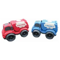 Policajné a hasičské auto Bio Toys 10 cm