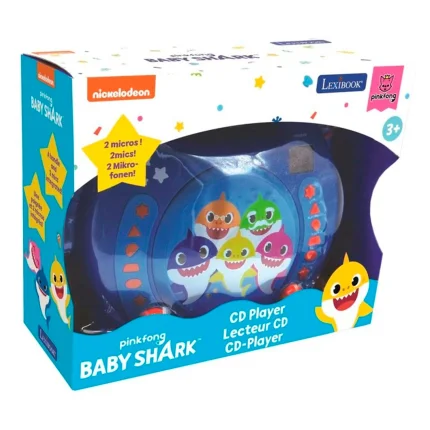 Přenosný CD přehrávač se 2 mikrofony - Baby Shark