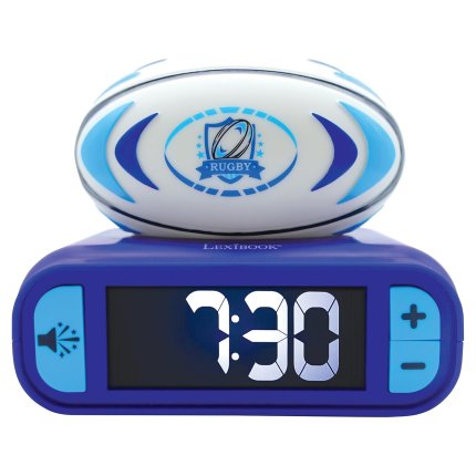 Budilica s noćnim 3D svjetlom Rugby lopta