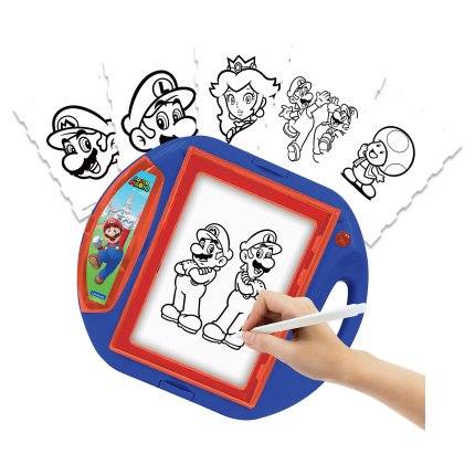 Zeichenprojektor mit Schablonen und Stempeln - Super Mario