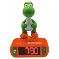 Budík s 3D figúrkou Yoshi - Super Mario