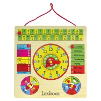 Wooden Calendar with Clock in Dutch Bio Toys