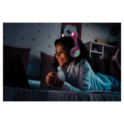 Auriculares inalámbricos con orejas de gato luminosas - Barbie