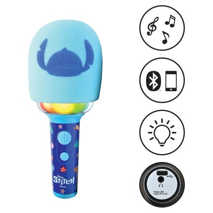 Disney Stitch Wireless Karaoke Microphone with Light Effects