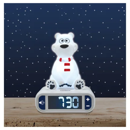 Budík s nočným 3D svetlom Polárny medveď