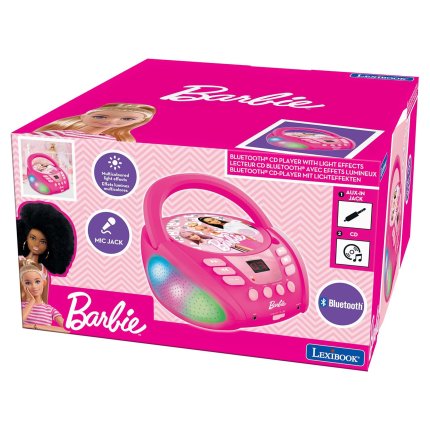 Świecący Bluetooth odtwarzacz CD Barbie