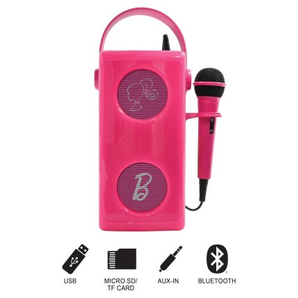 Altoparlante luminoso senza fili con microfono Barbie