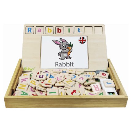 Engels-Frans houten woordenschool Bio Toys
