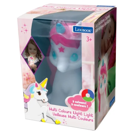 3D dizajnové nočné svetlo 13 cm - Jednorožec