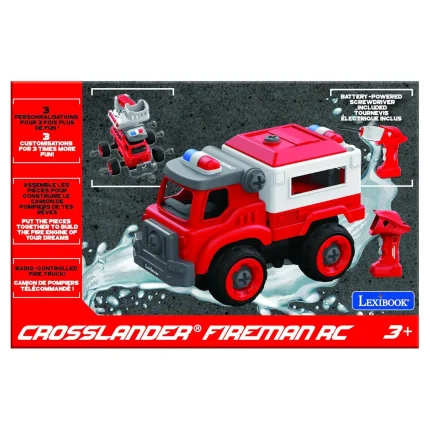 Hasičské auto 3 v 1 s elektrickým šroubovákem Crosslander Fireman