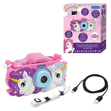 Kinderfotoapparaat en camera met cover - Eenhoorn