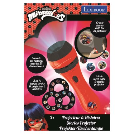 Zaklamp met projector met verhalen Miraculous: Ladybug & Cat Noir