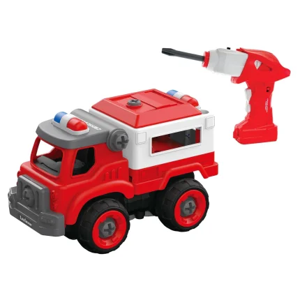 Hasičské auto 3 v 1 s elektrickým šroubovákem Crosslander Fireman