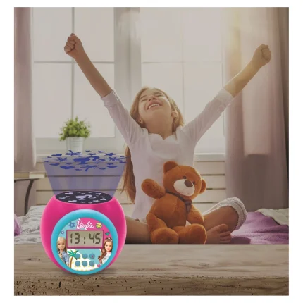 Budík s projektorem - Barbie
