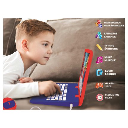 Französisch-Englischer Lern-Laptop Spider-Man