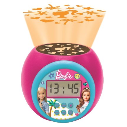 Budík s projektorom - Barbie