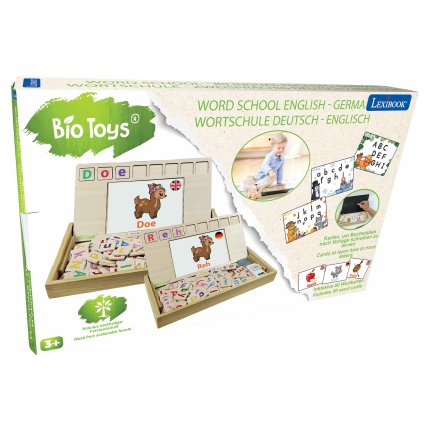 English-German Wooden Word School Bio Toys