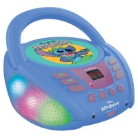 Svítící Bluetooth CD přehrávač Disney Stitch