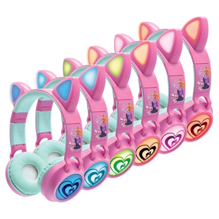 Brezžične slušalke Barbie z lučkami v obliki mačjih ušes