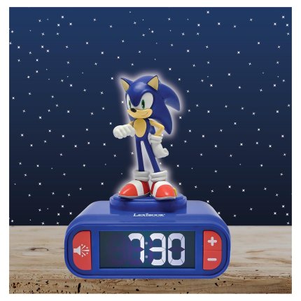 Alarm Clock with Sonic the Hedgehog 3D Night Light