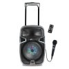 Altoparlante karaoke wireless con ruote e microfono iParty