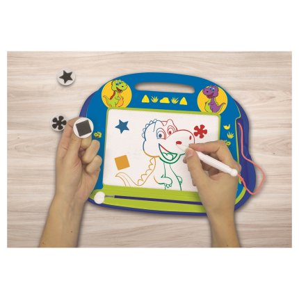 Tablă de desenat magnetică multicoloră - Dinozauri