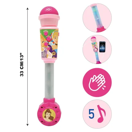 Svietiace trendy mikrofón s melódiami - Disney Princezné