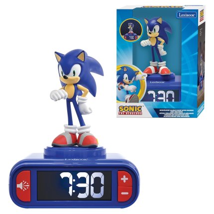 Alarm Clock with Sonic the Hedgehog 3D Night Light