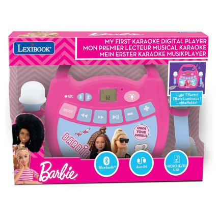 Karaoke player digital cu lumini Barbie