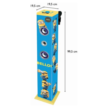 Powerful Tower Wireless Speaker with Microphone Minions