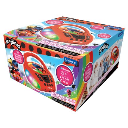Svetleči Bluetooth CD predvajalnik - Miraculous: Zgodbe Ladybug in Cat Noir