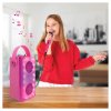 Draadloze lichtgevende luidspreker met microfoon roze