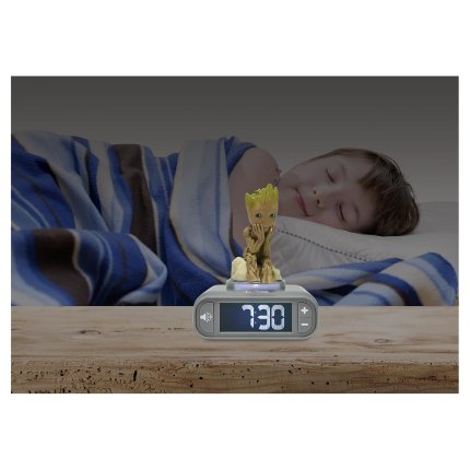 Budilka s nočno 3D lučko Groot - Varuhi galaksije