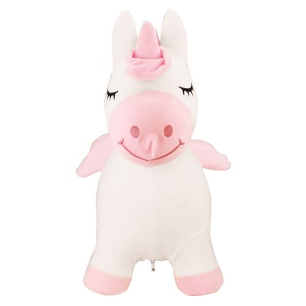 Unicorno gonfiabile saltellante in peluche