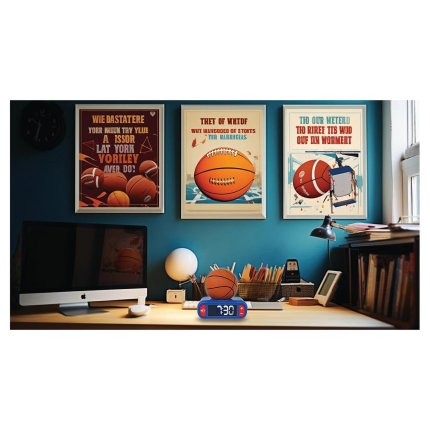 Wecker mit 3D-Nachtlicht Basketball