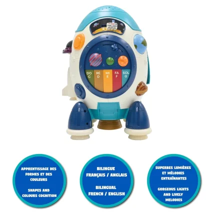 Francouzsko-anglická interaktivní raketa Jupiter s projektorem