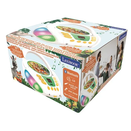 Svítící Bluetooth CD přehrávač Zvířata