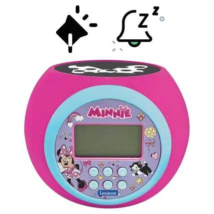 Budík s projektorom - Myška Minnie