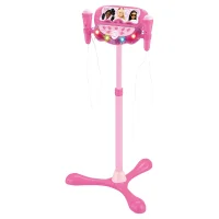 Stojan s reproduktorem a 2 mikrofony - Barbie