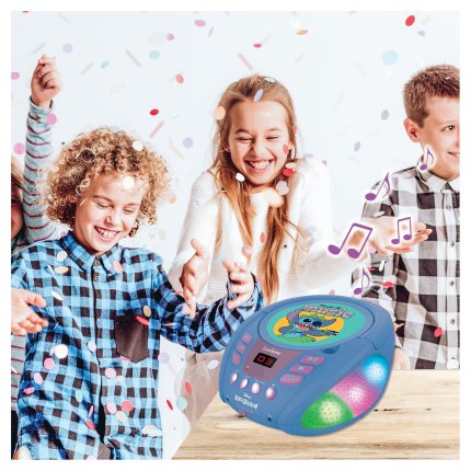Bluetooth CD Player with Lights - Disney Stitch