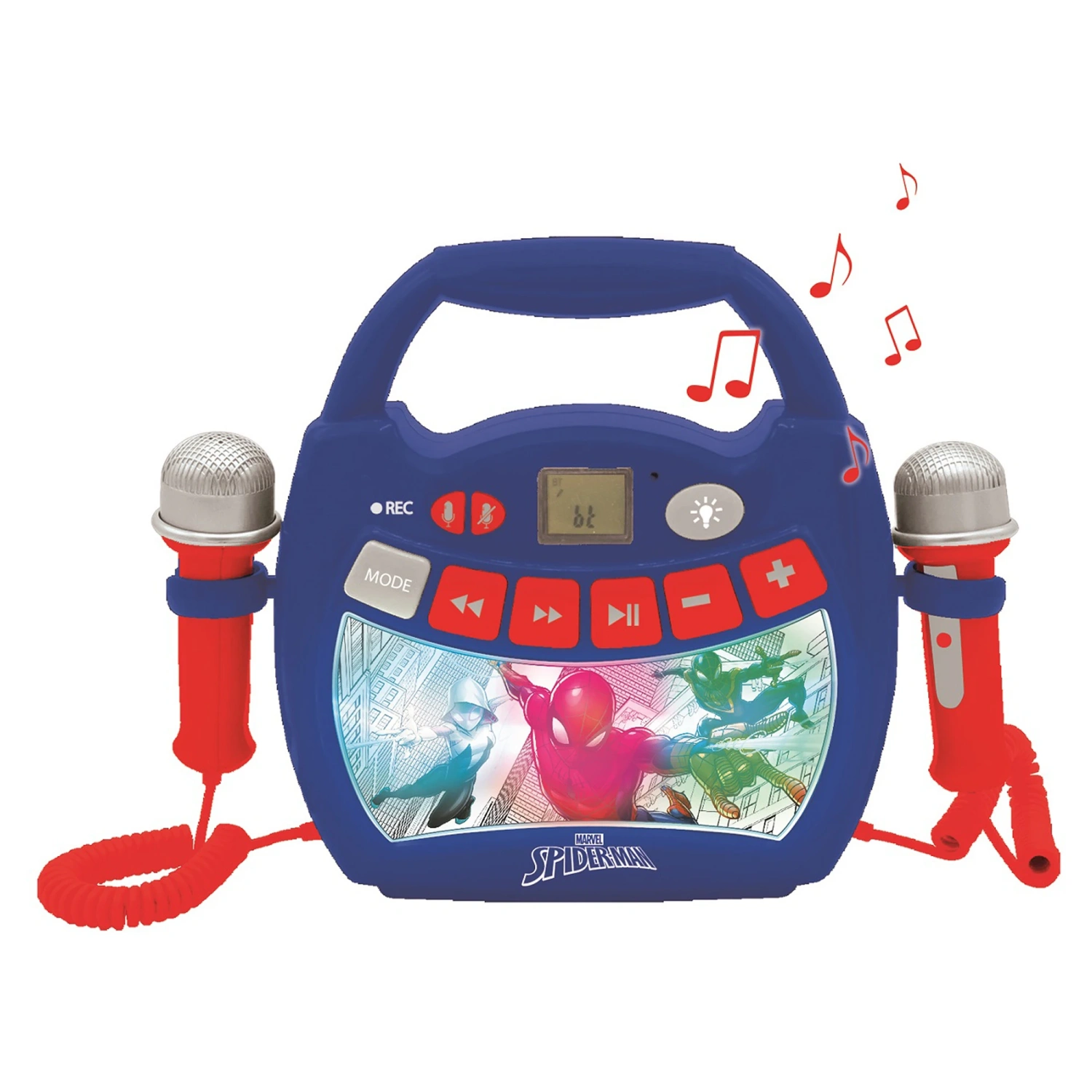Lexibook Svietiaci digitálny karaoke prehrávač s 2 mikrofónmi - Spider-Man