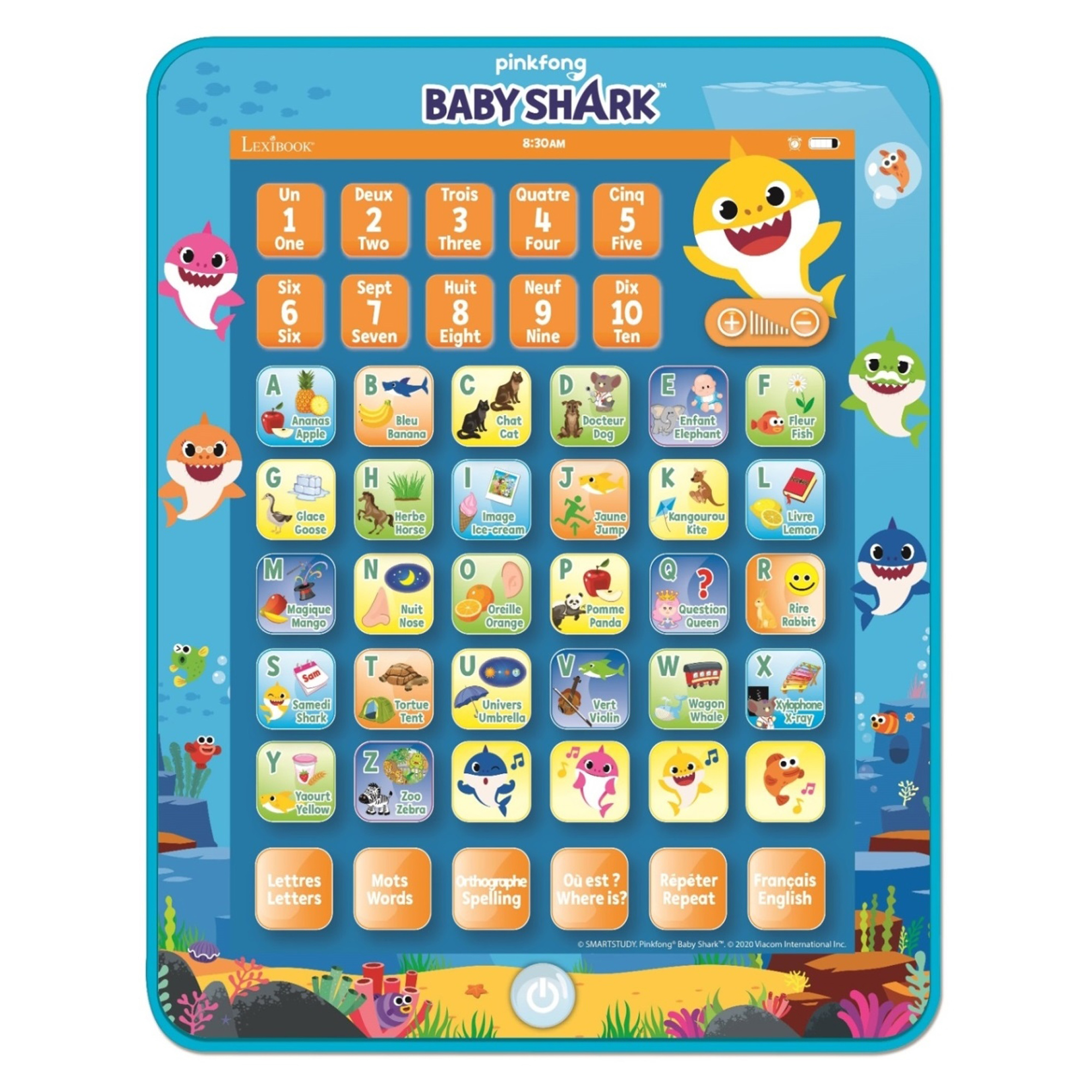 Lexibook Francúzsko-anglický vzdelávací tablet Baby Shark