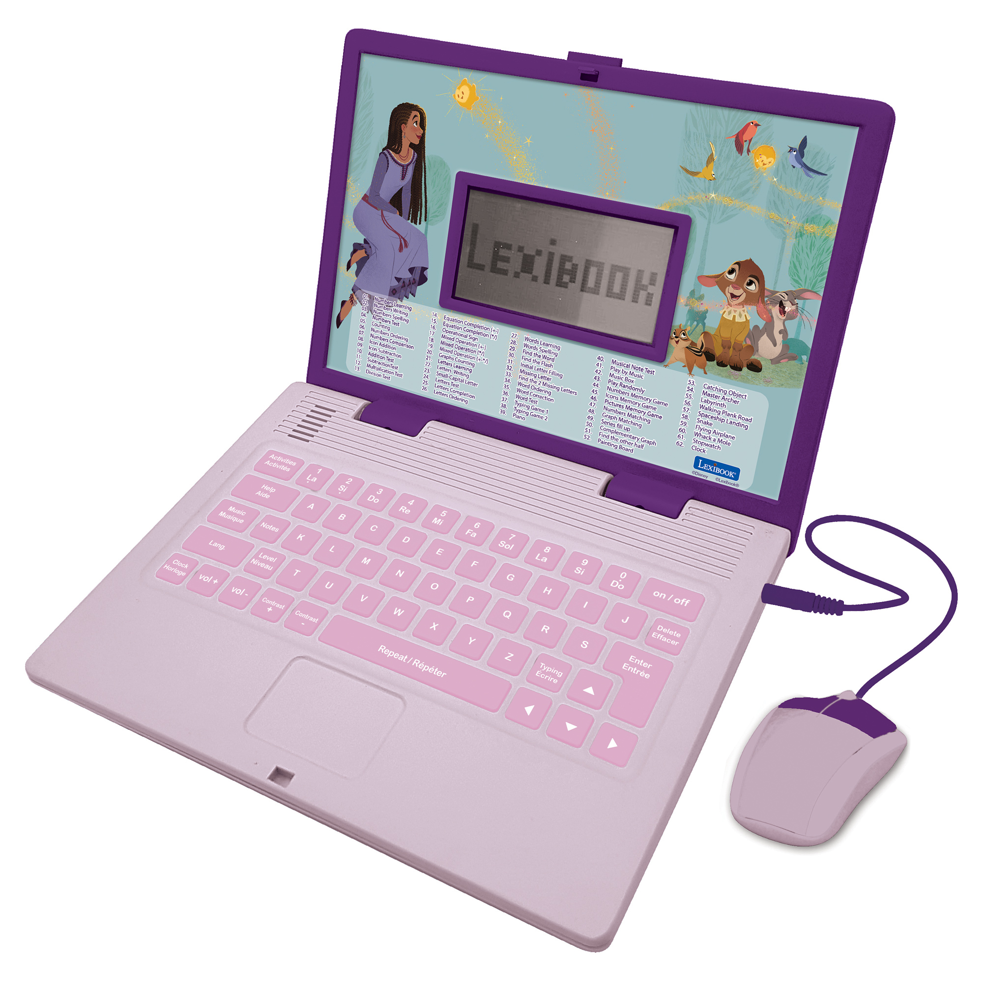 Lexibook Francúzsko-anglický vzdelávací notebook - Disney Prianie