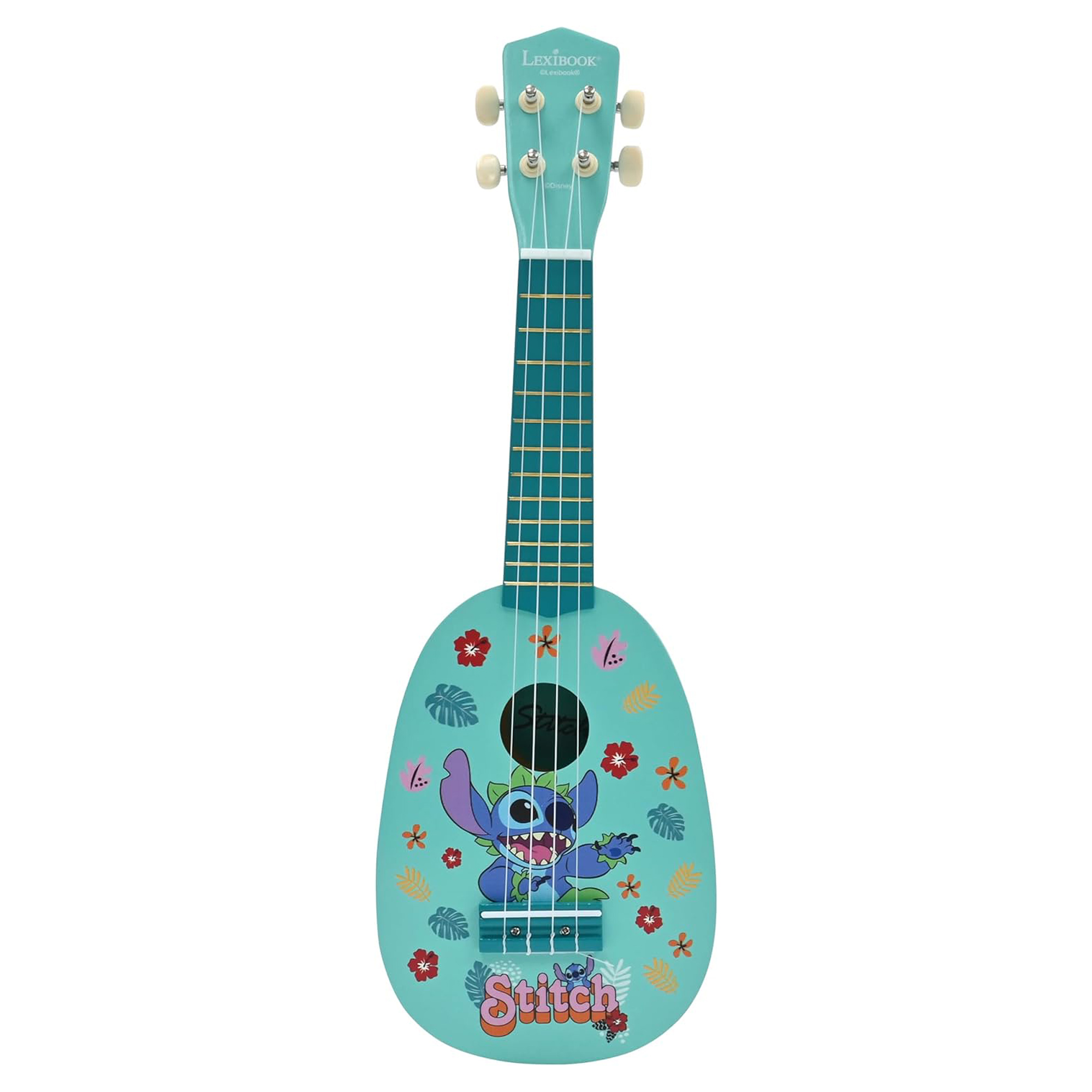 Dřevěné ukulele s nylonovými strunami 53 cm Disney Stitch